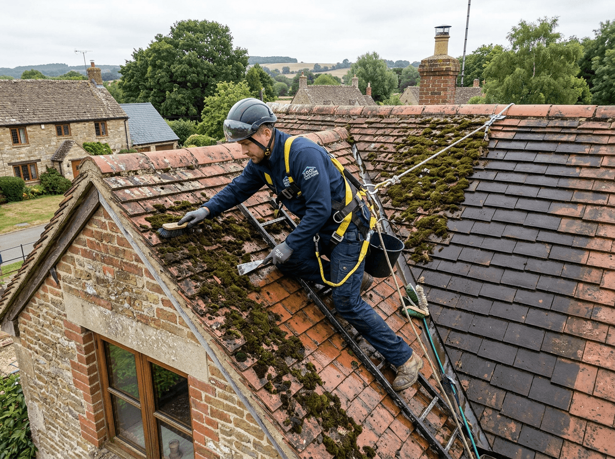Roof cleaning & moss removal