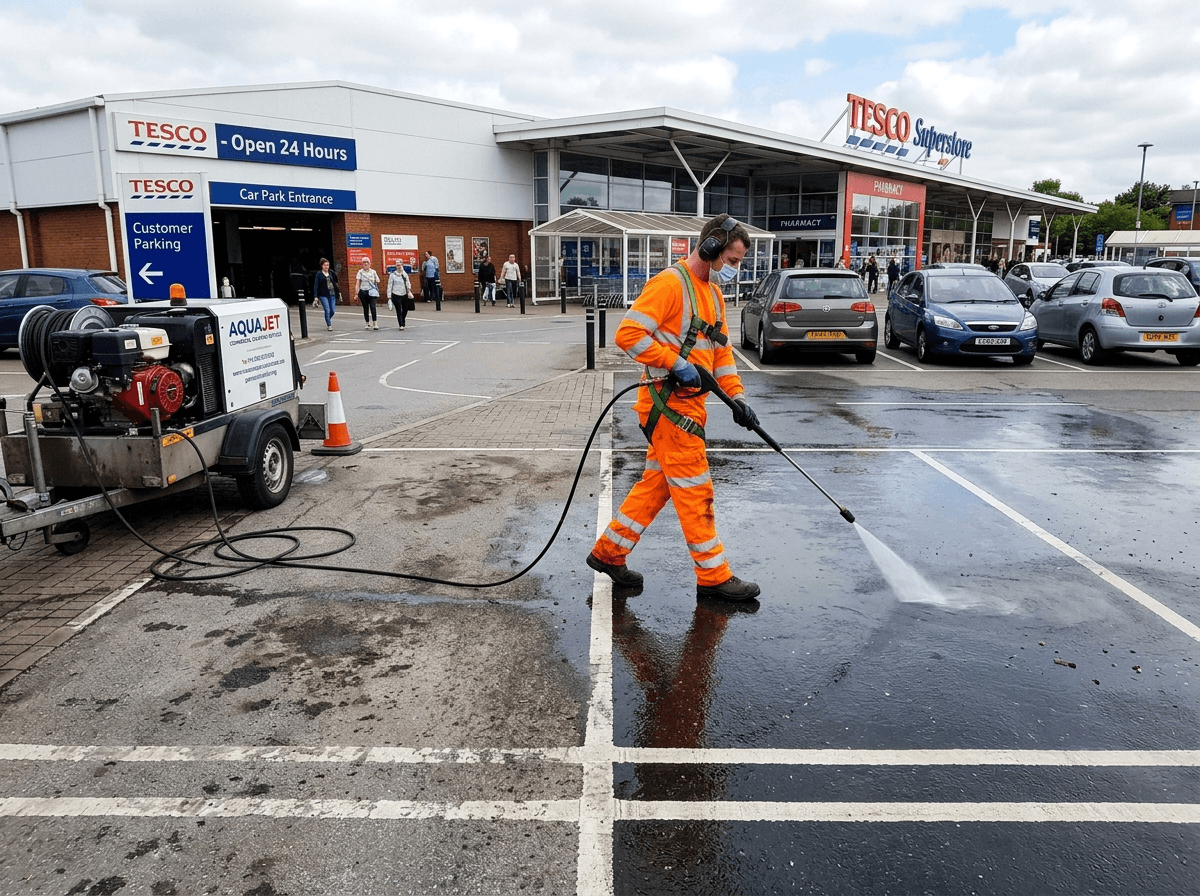 Commercial pressure washing